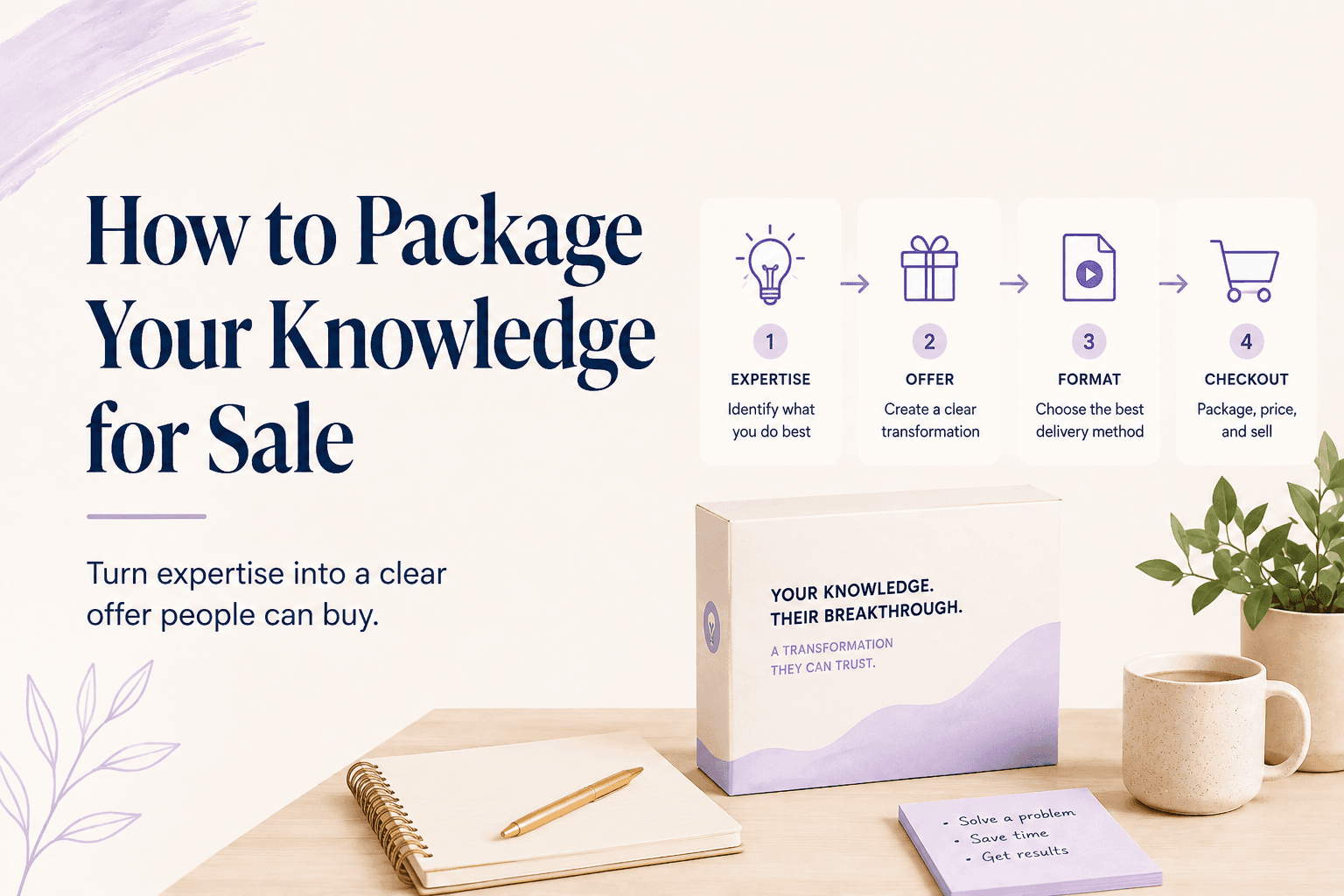 How to Package Your Knowledge for Sale