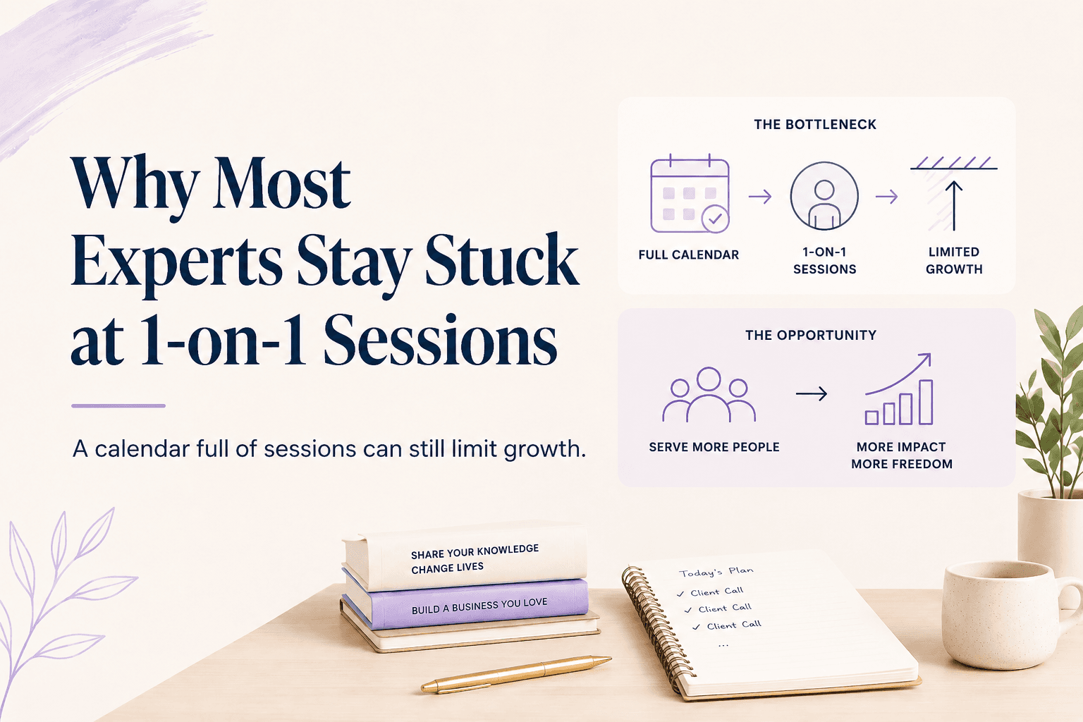 Why Most Experts Stay Stuck at 1:1 Sessions
