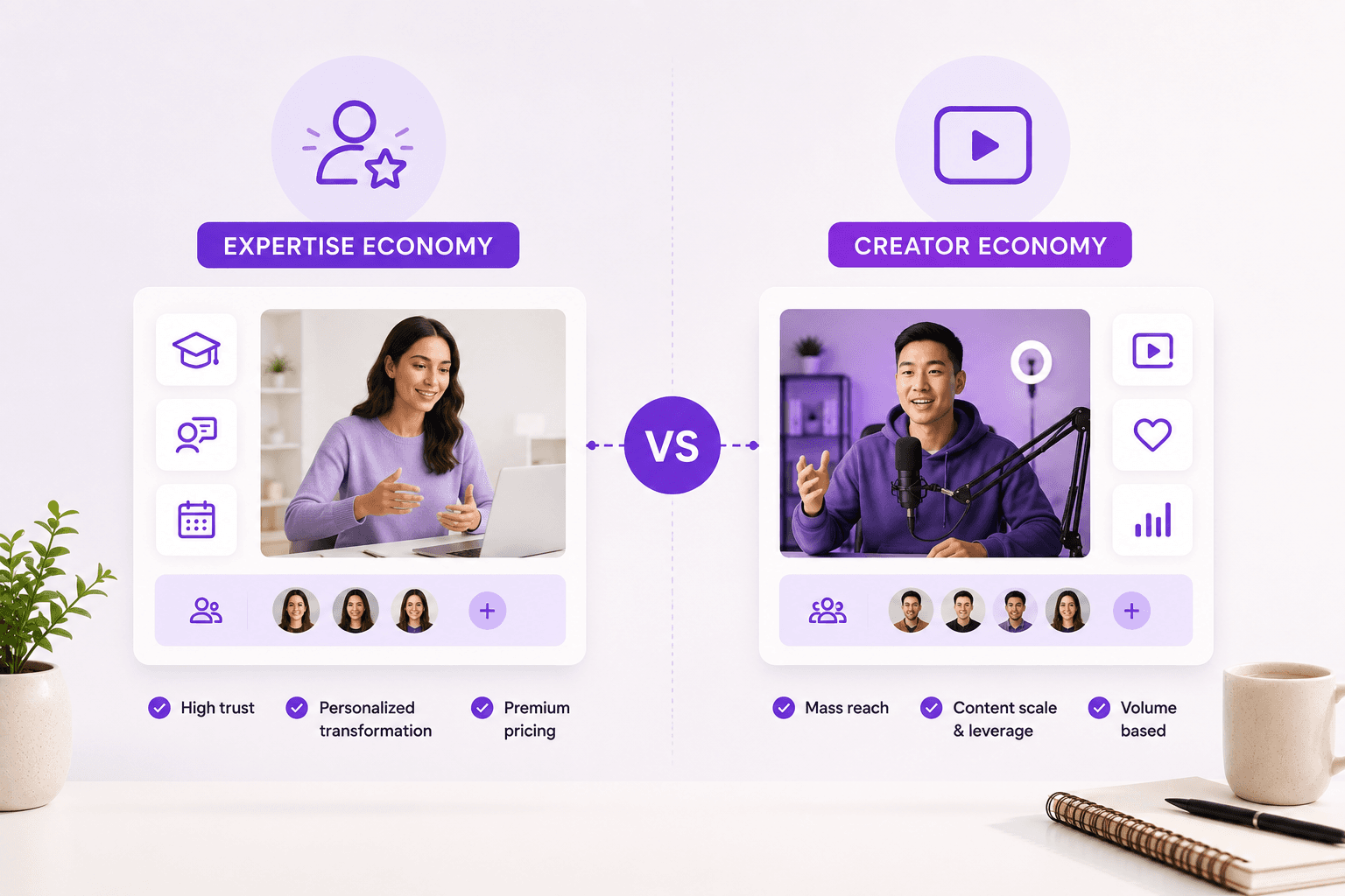 Expertise Economy vs Creator Economy — What's the Difference?